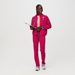 Figs women's High Waisted Skinny Scrub Pants - XS / Ultra Rose